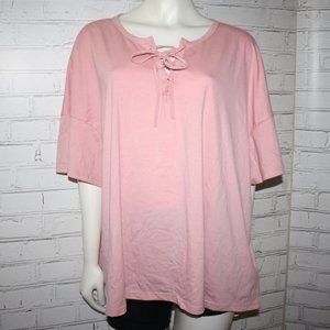 🌸💗✨ SHEIN Curvy Blouse · Light Pink Dream · Size 4XL